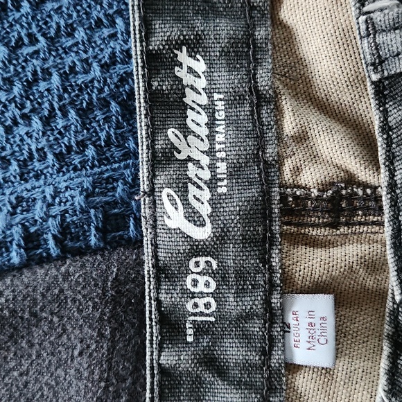 Carhartt slim straight carpenter twill double reinforced work workwear jeans 12 - Picture 9 of 10